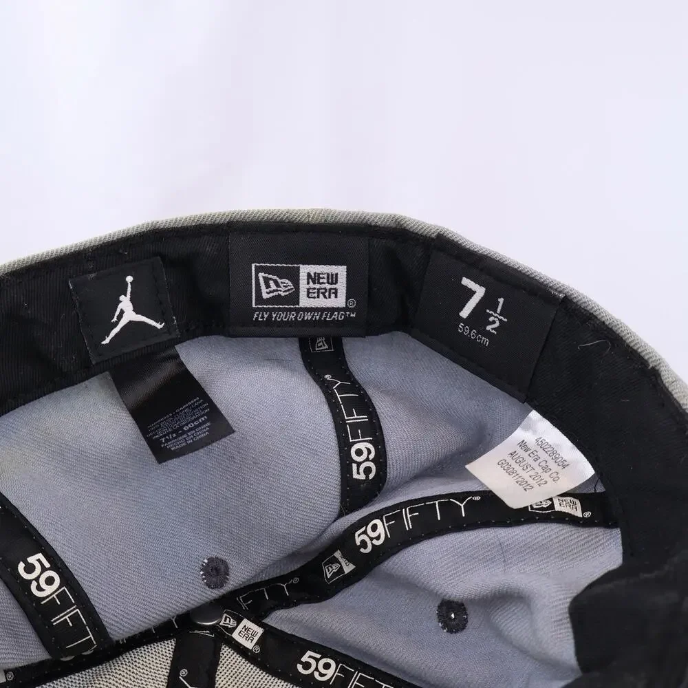 Jordan Jumpman New Era 59FIFTY Fitted Hat Gray Charcoal Cap Size 7 1/2
